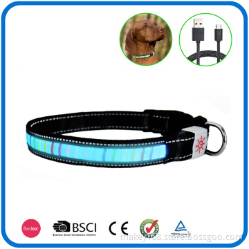 Led Light Up Flashing Light Dog Collar And Leash